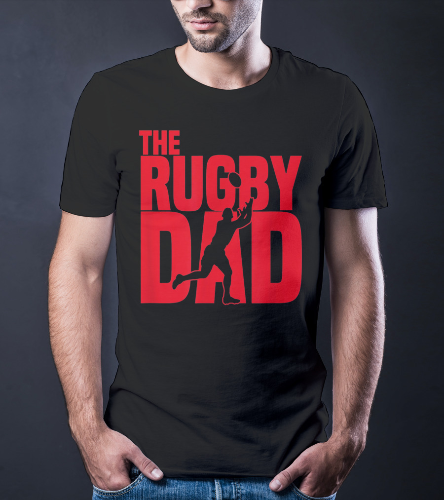 THE RUGBY DAD Dad Father Rugger Player Football T-Shirt