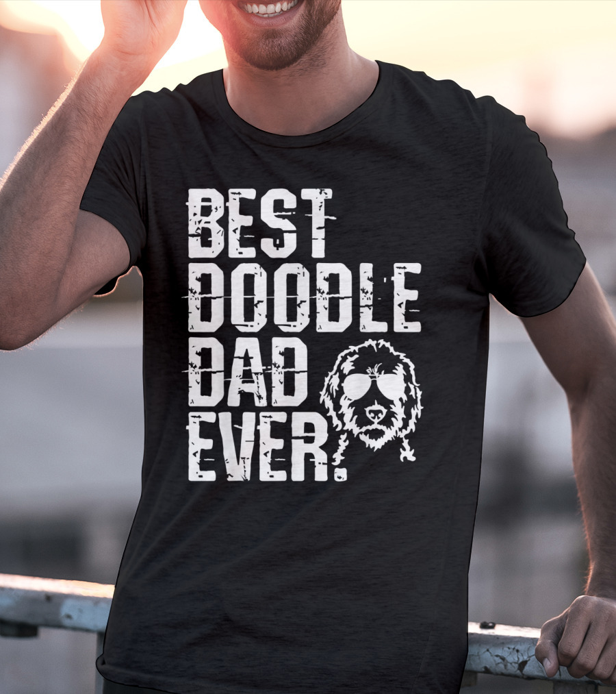 Best Doodle Dad Ever Golden Retrievers Sunglasses T-Shirt