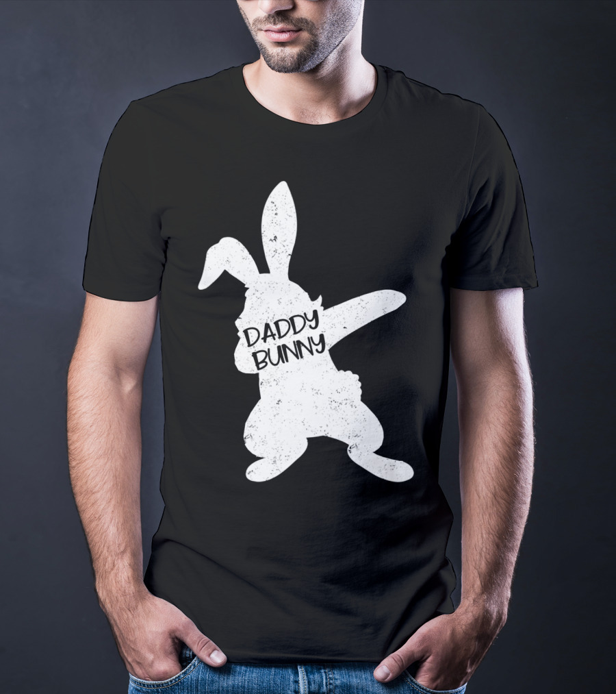 Daddy Bunny Dabbing Rabbit Cute Matching T-Shirt