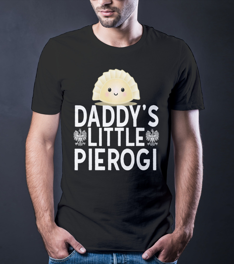 Daddy's Little Pierogi Kids Dyngus Day Polish Heritage Cute Emblem T-Shirt