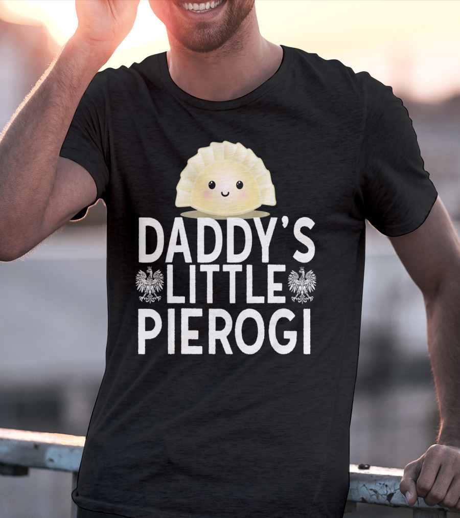 Daddy's Little Pierogi Kids Dyngus Day Polish Heritage Cute Emblem T-Shirt