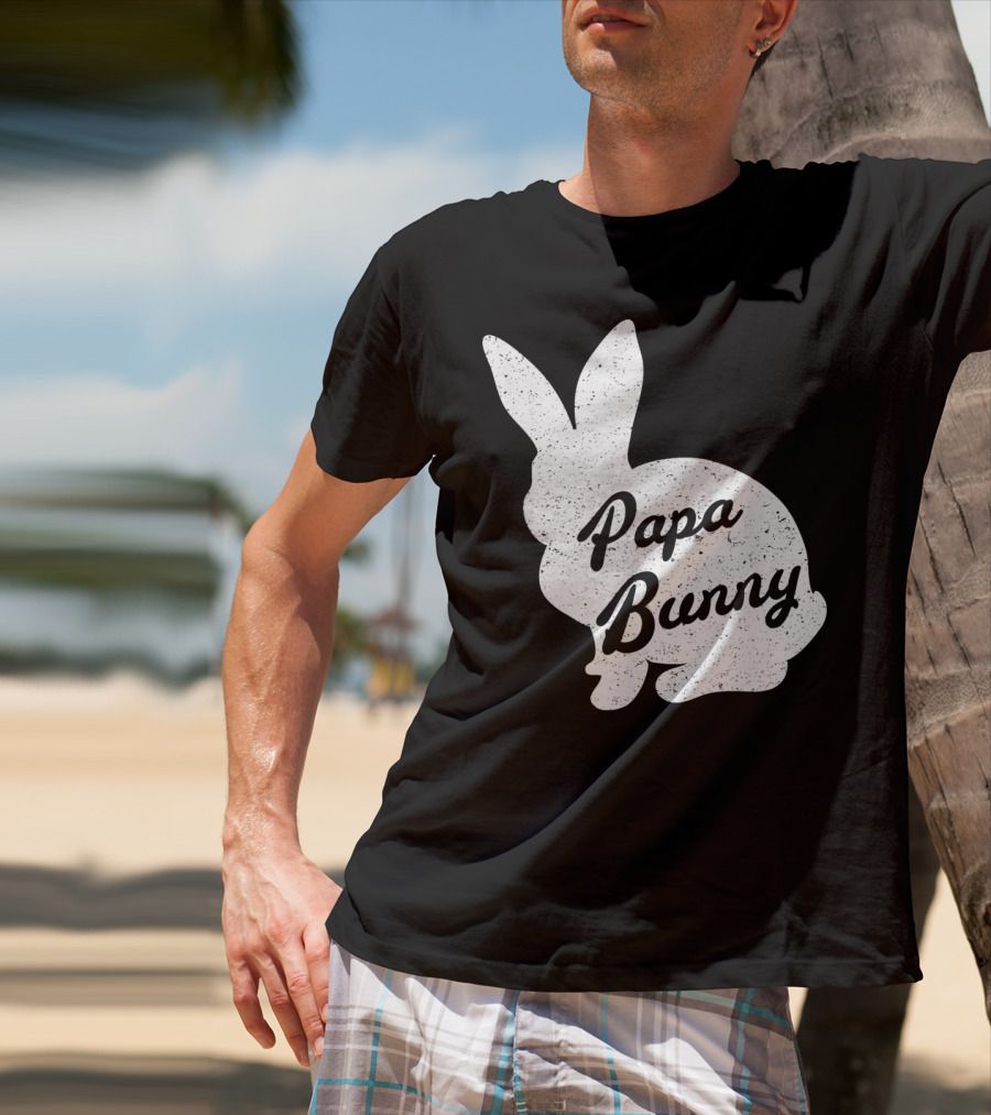 Papa Bunny Funny And Cute Easter Mens T-Shirt