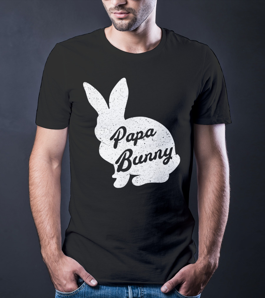 Papa Bunny Funny And Cute Easter Mens T-Shirt