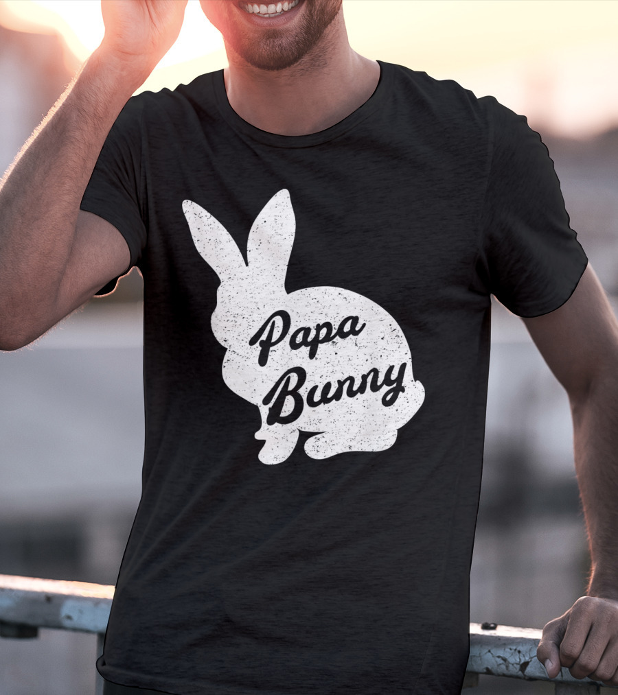 Papa Bunny Funny And Cute Easter Mens T-Shirt