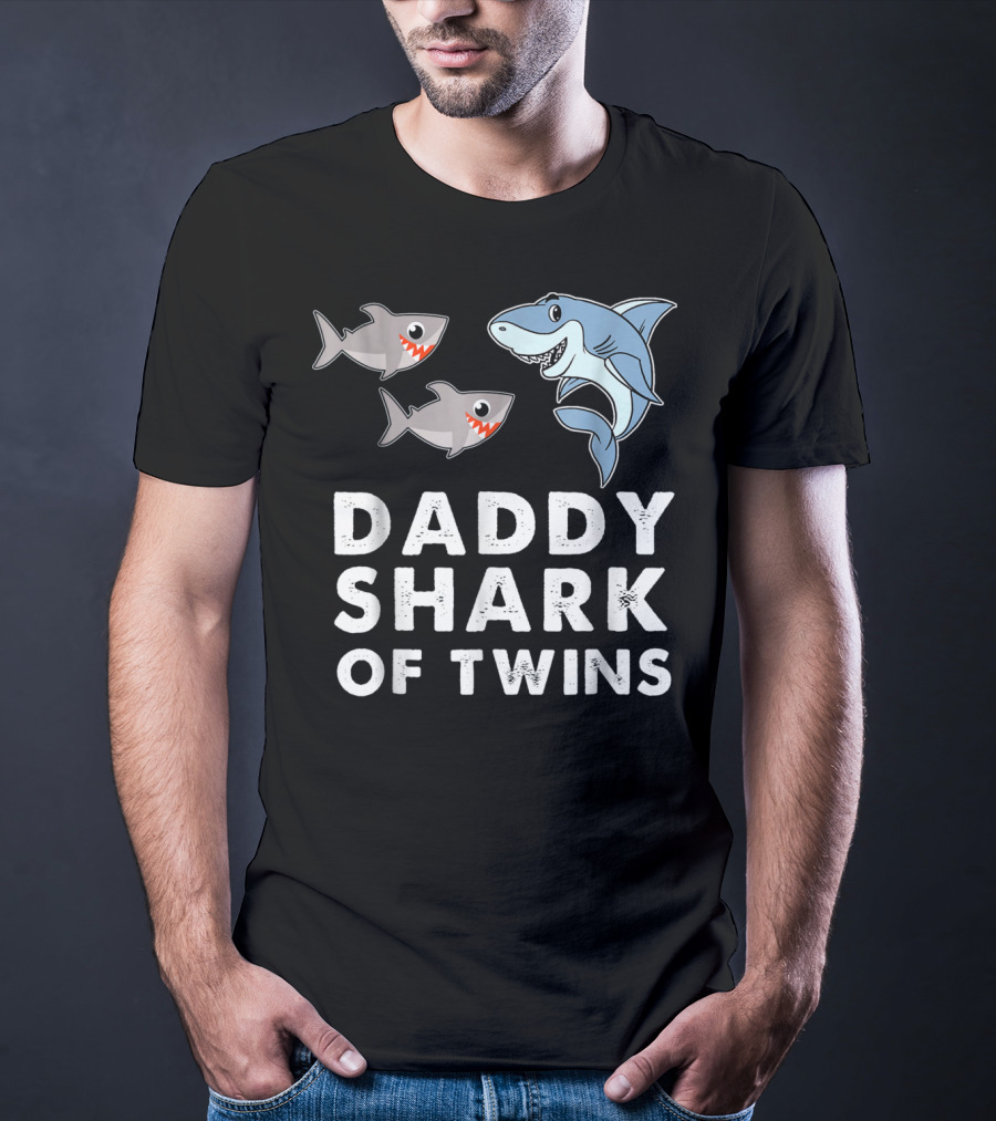 Daddy Shark Of Twins T-Shirt