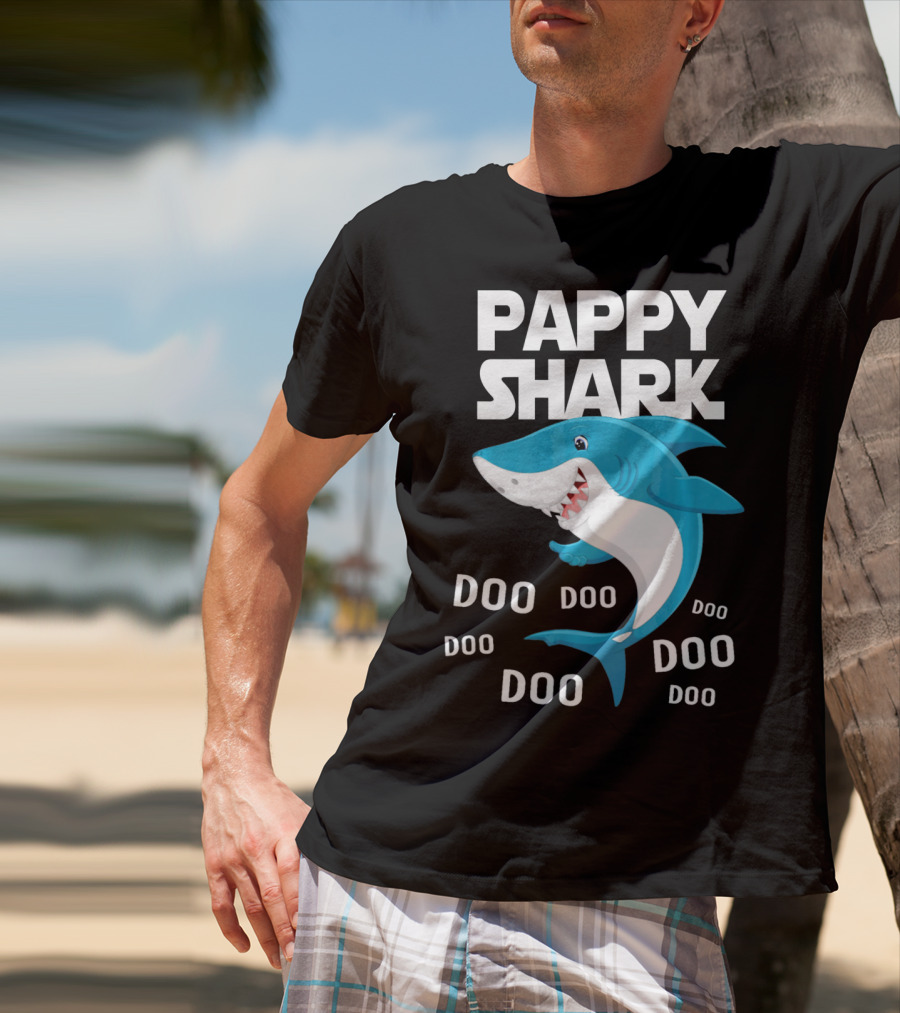 Pappy Shark Doo Doo Doo Grandpa Father's Day T-Shirt