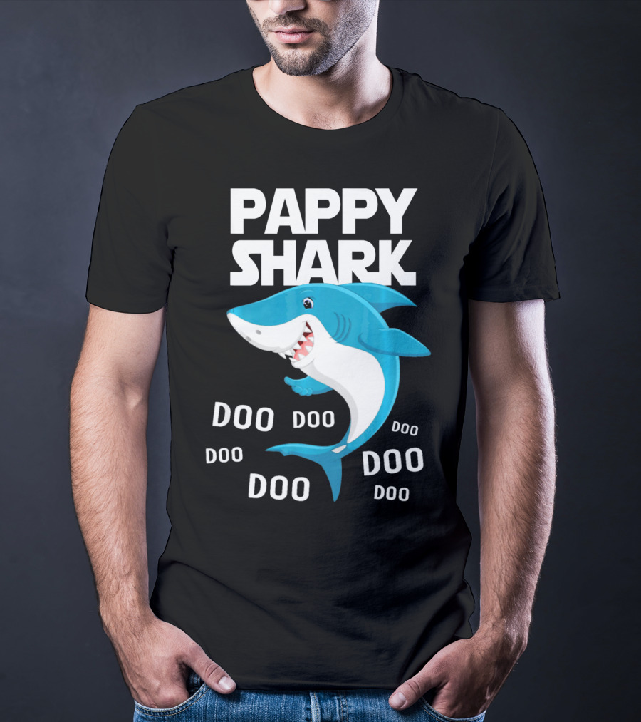 Pappy Shark Doo Doo Doo Grandpa Father's Day T-Shirt