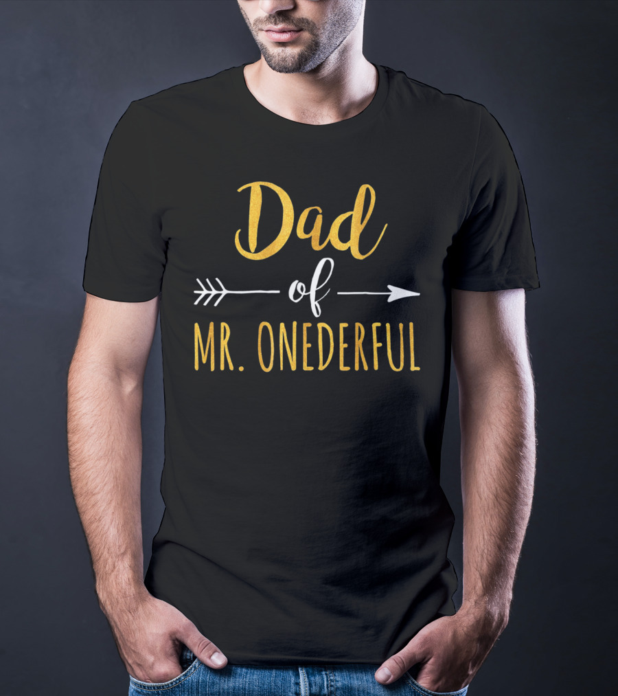Dad Of MR. Onederful Arrow T-Shirt
