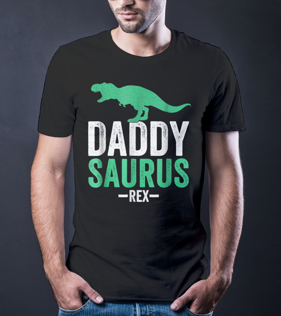 Daddysaurus Rex Funny Dad Mens Dinosaur T-Shirt
