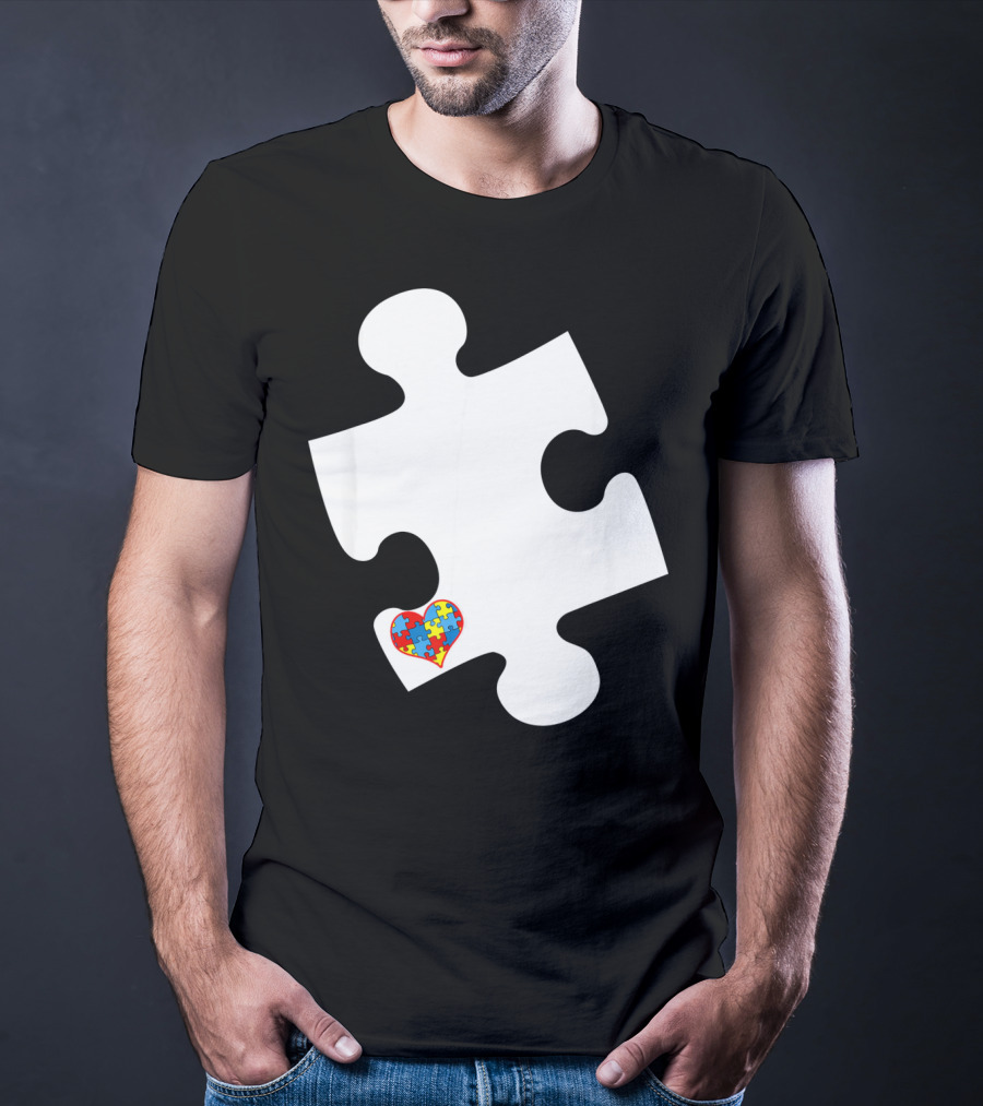 Awesome Love Autism Awareness Puzzle Heart Piece T-Shirt