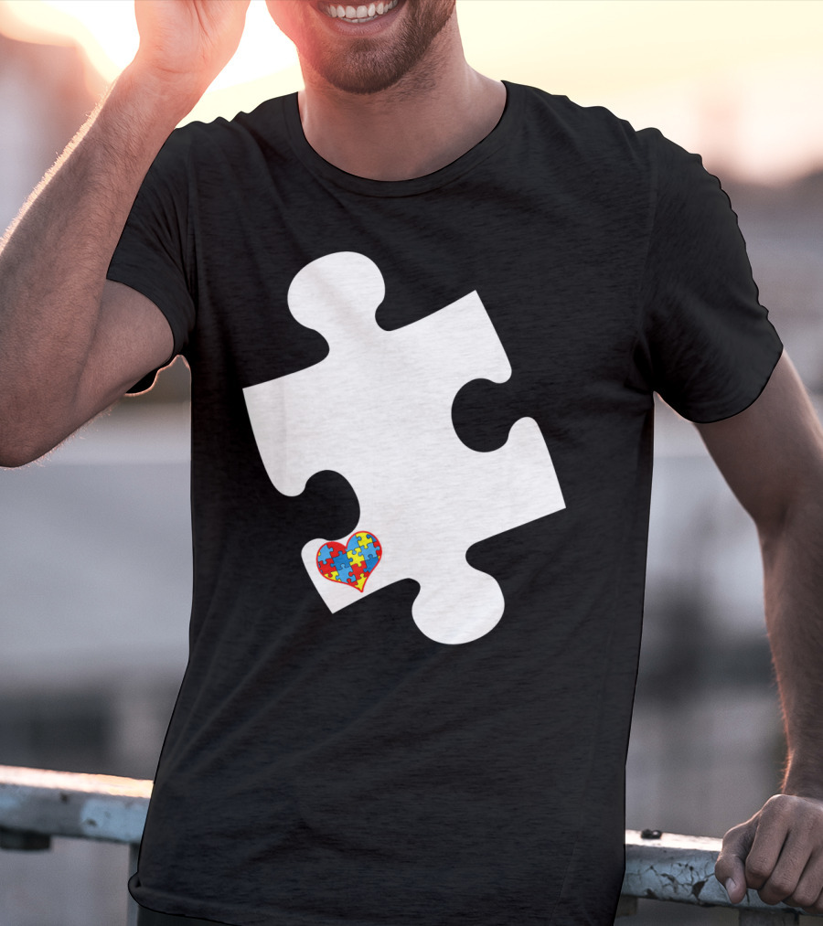 Awesome Love Autism Awareness Puzzle Heart Piece T-Shirt