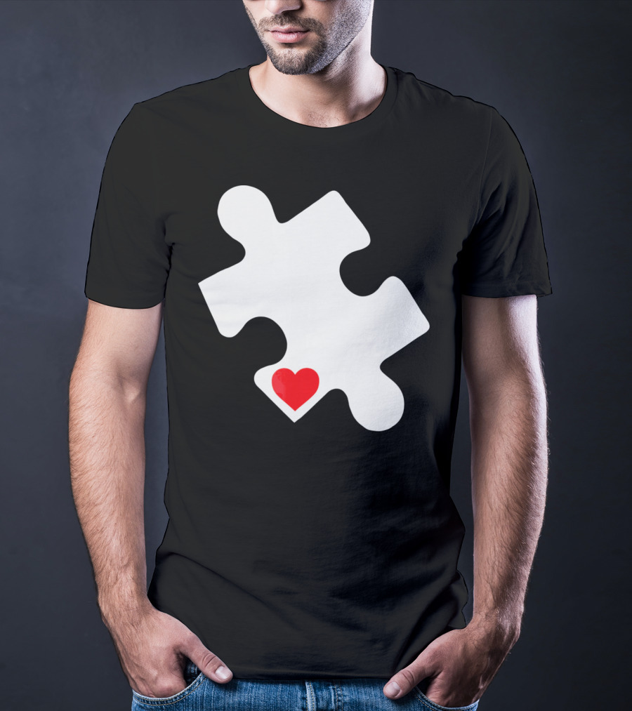 Love Autism Awareness Puzzle Heart T-Shirt