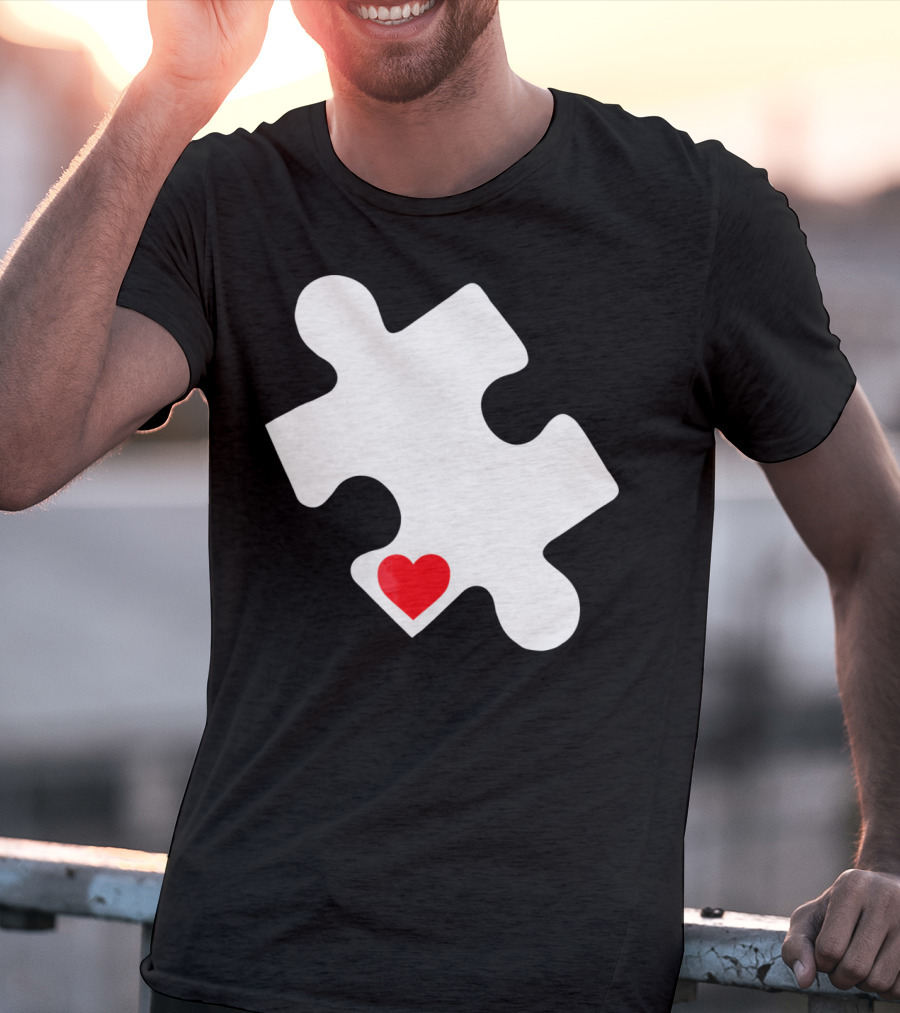 Love Autism Awareness Puzzle Heart T-Shirt