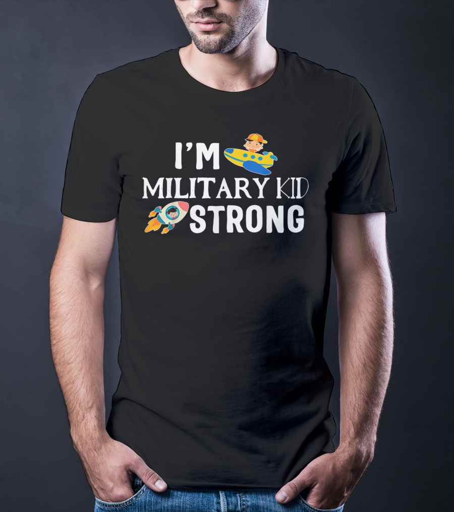 I'm Military Kid Strong Month Of Military Chil T-Shirt