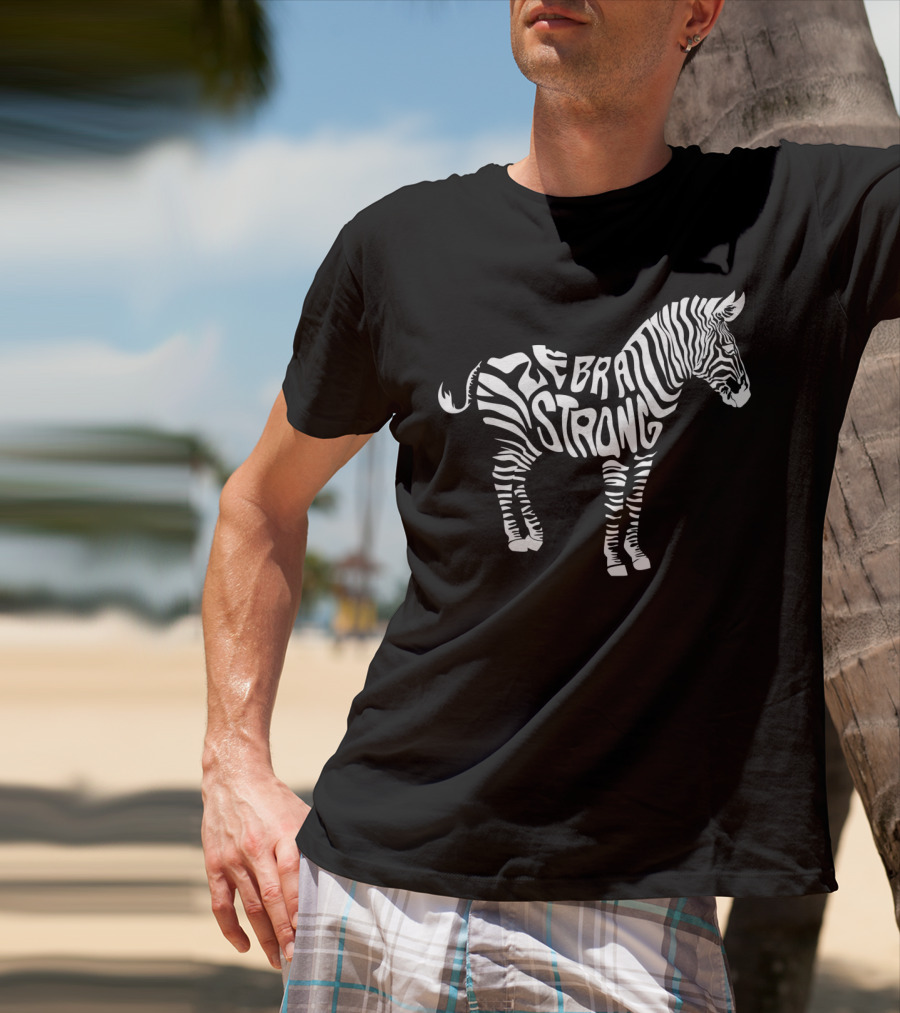 Cute Zebra Strong Ehlers Danlos Syndrome Awareness T-Shirt