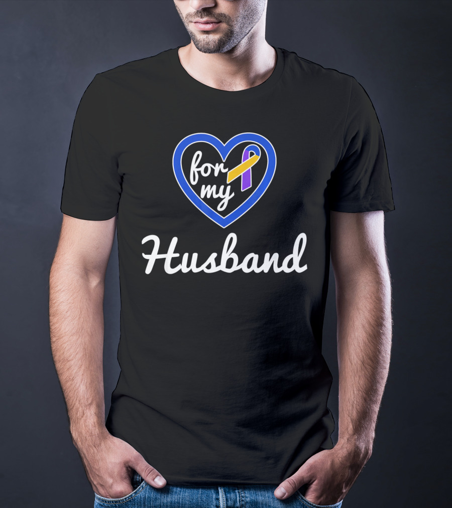 Bladder Cancer Awareness For My Husband With Heart T-Shirt
