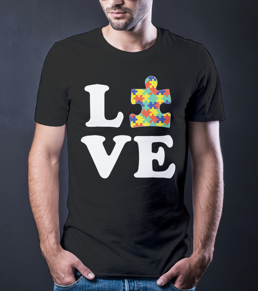 Love Autism Awareness Puzzle T-Shirt