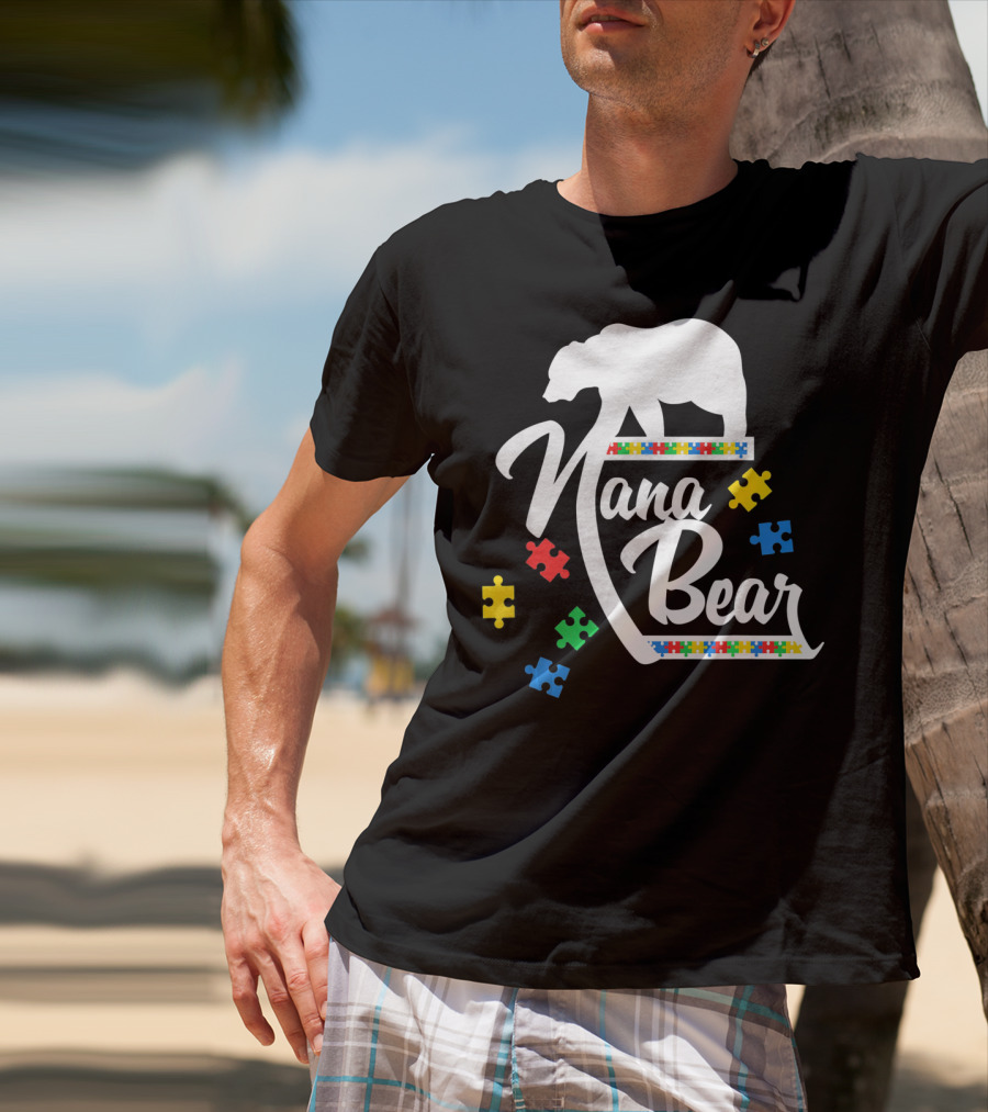 Nana Bear Puzzle Autism Awareness T-Shirt