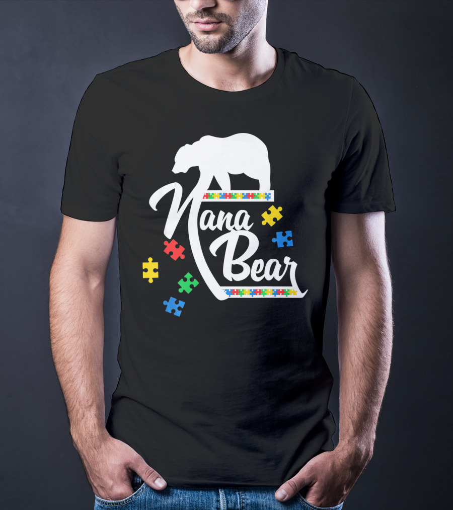 Nana Bear Puzzle Autism Awareness T-Shirt