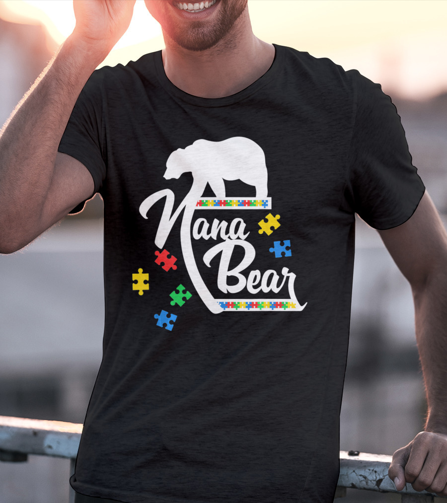 Nana Bear Puzzle Autism Awareness T-Shirt