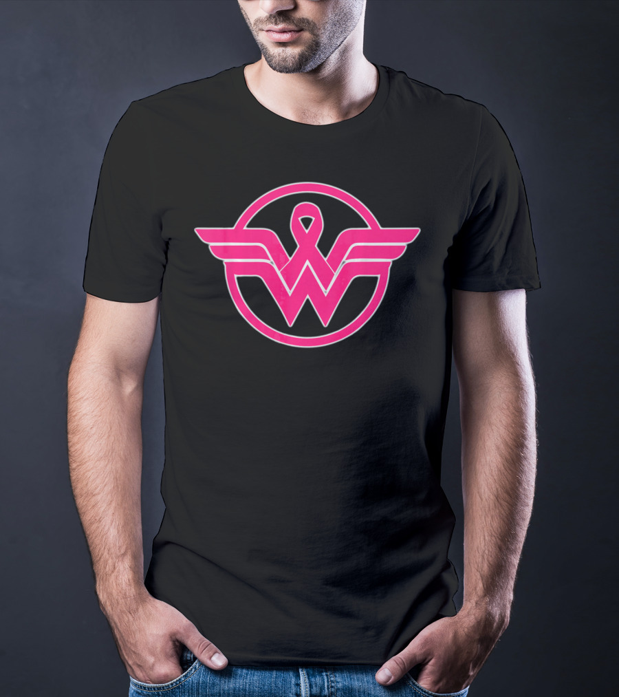 Wonder Woman Breast Cancer Awareness Superhero T-Shirt