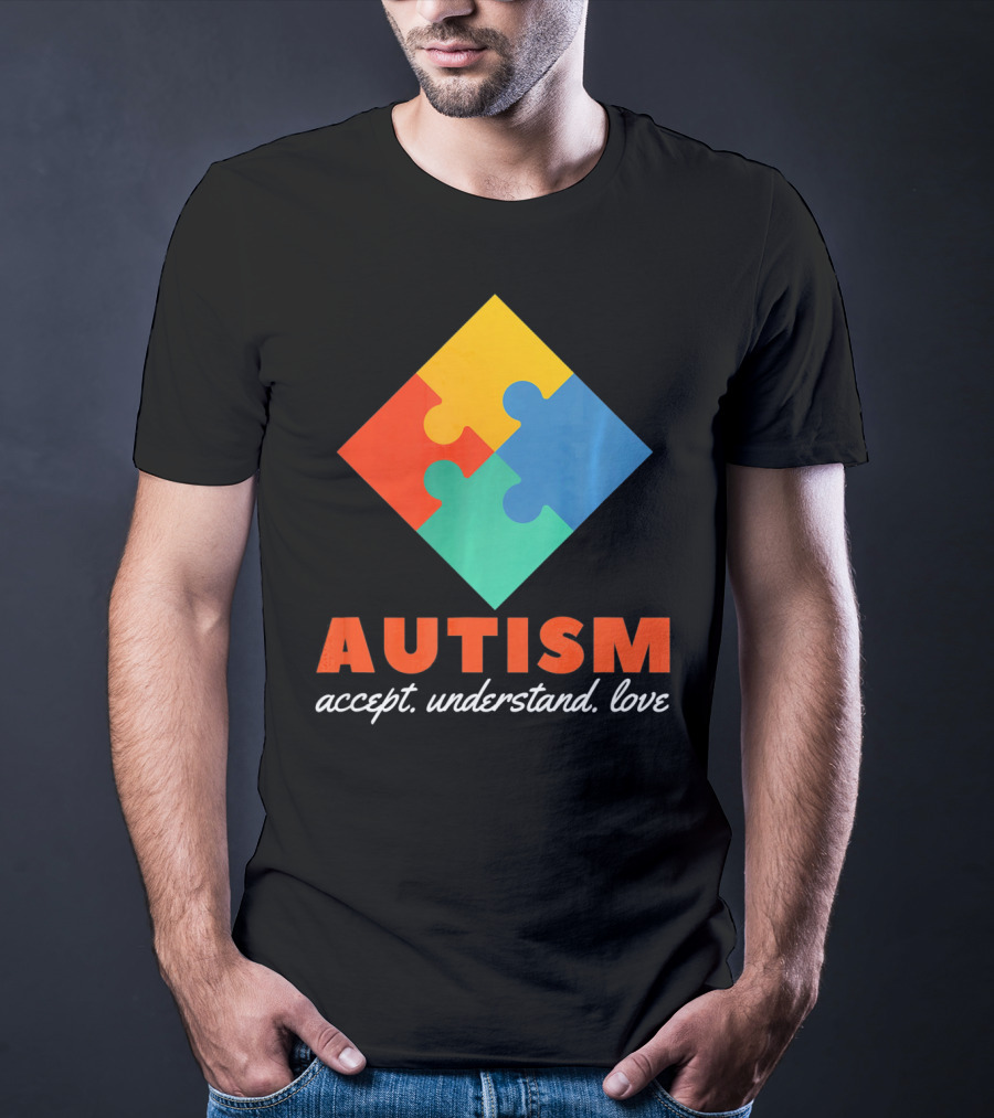 Autism Accept Understand Love Puzzle T-Shirt