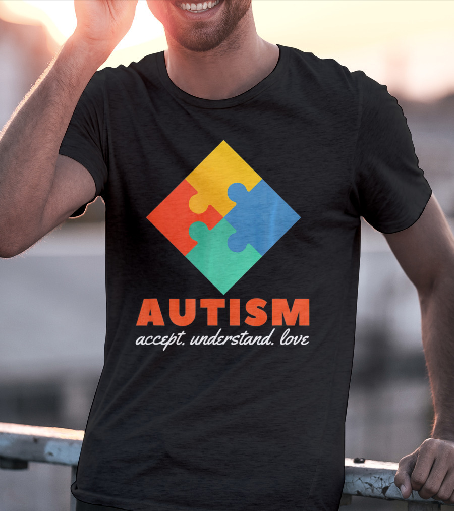 Autism Accept Understand Love Puzzle T-Shirt
