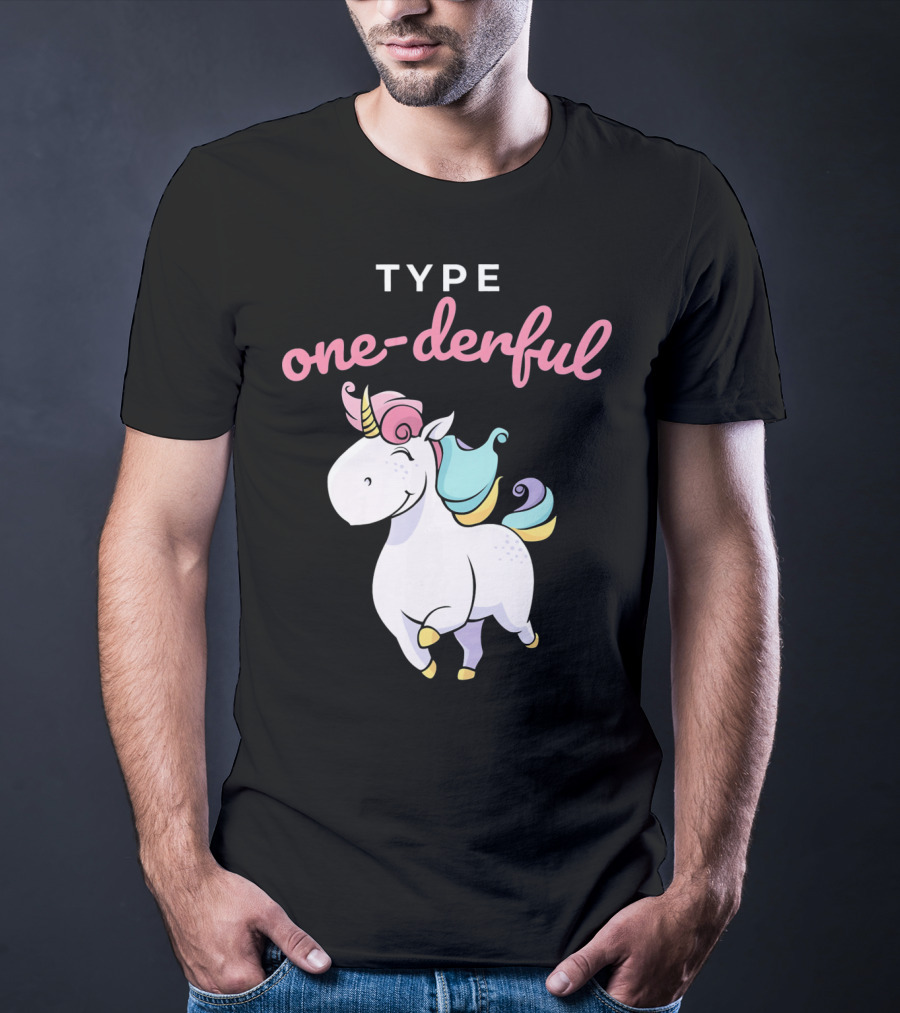 Type One-Derful Unicorn Type 1 Diabetes Awareness T-Shirt