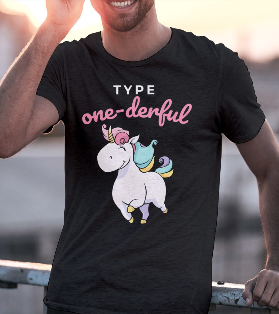 Type One-Derful Unicorn Type 1 Diabetes Awareness T-Shirt
