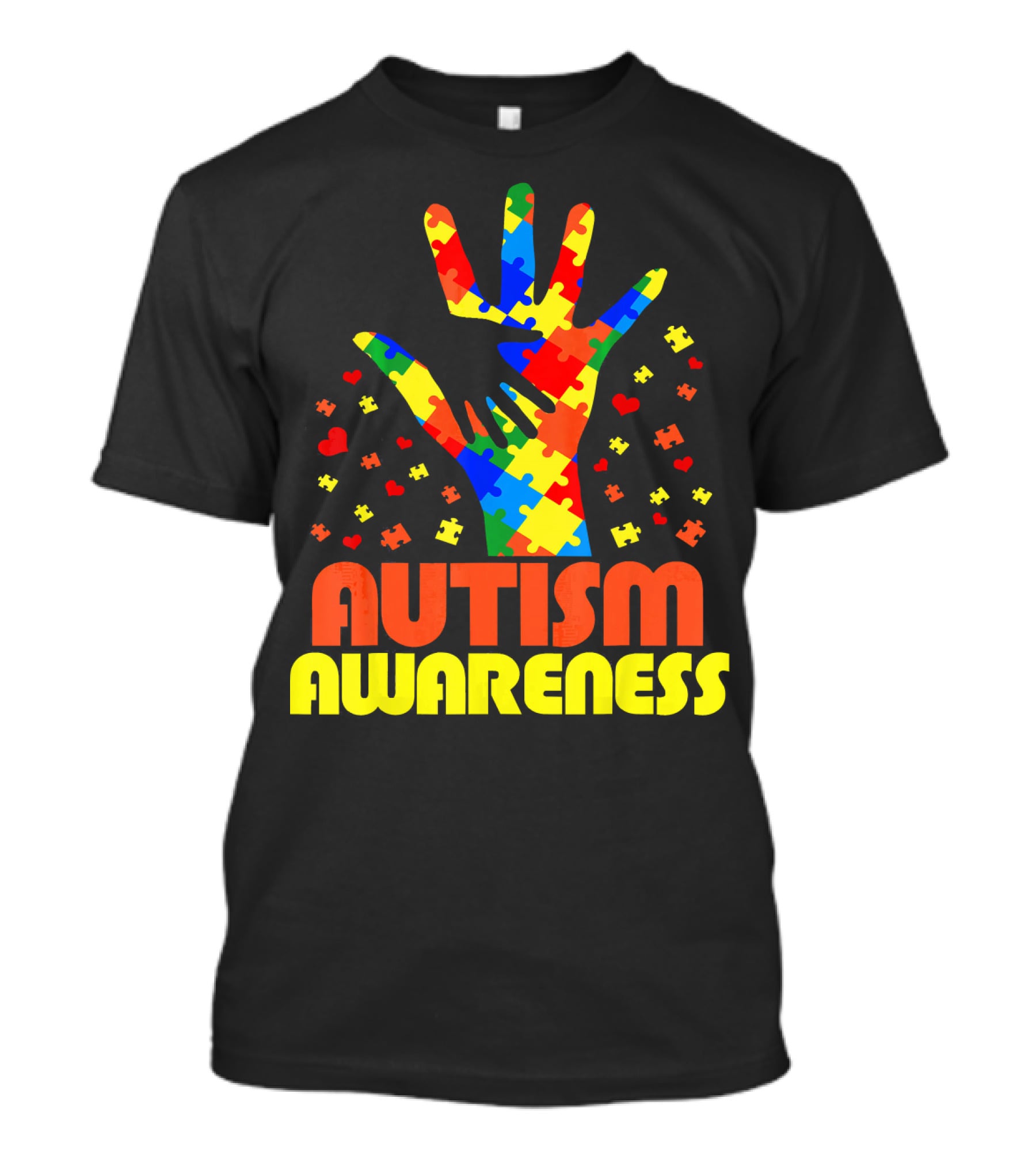 Autism Awareness Puzzle Piece Hand Son Daughter T-Shirt