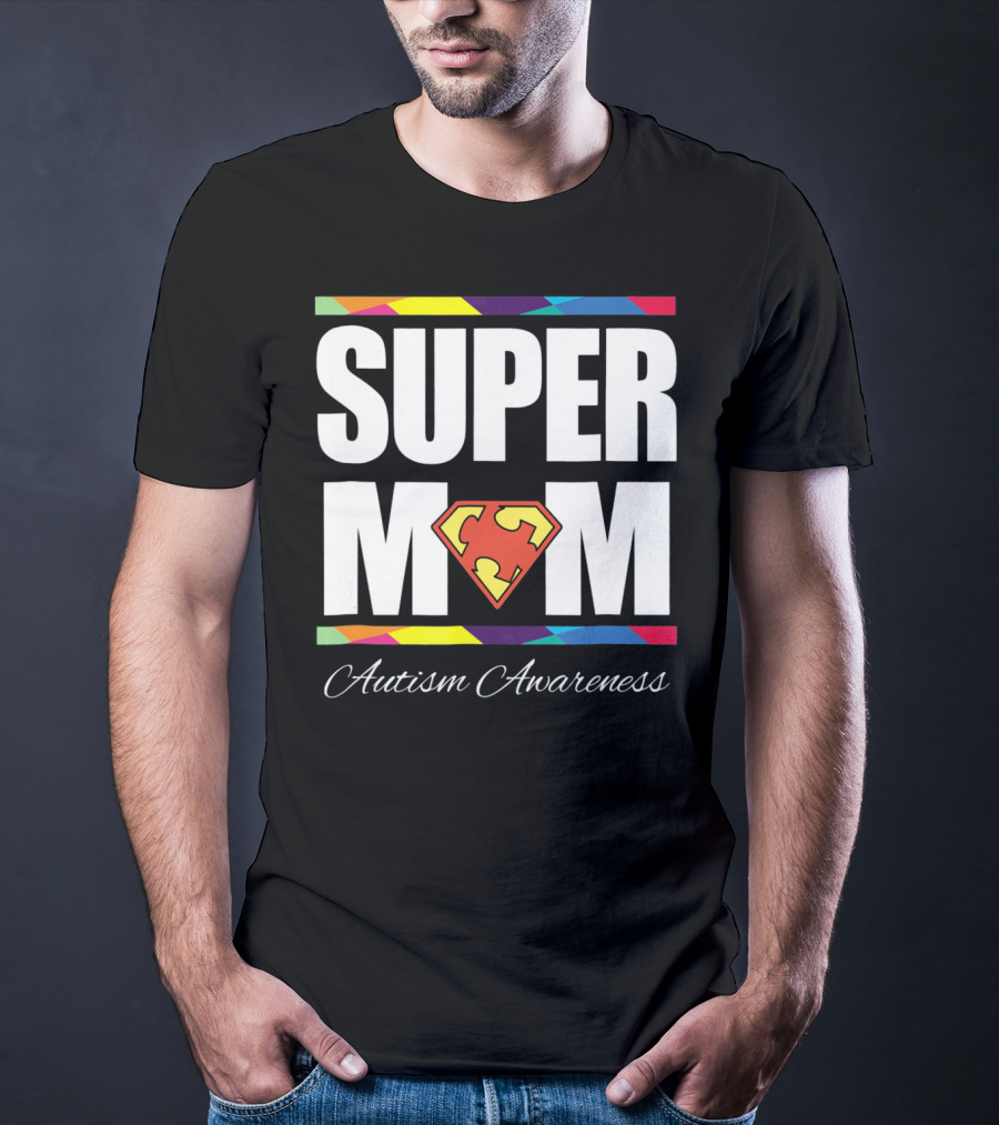 Super Mom Autism Awareness Iconic T-Shirt