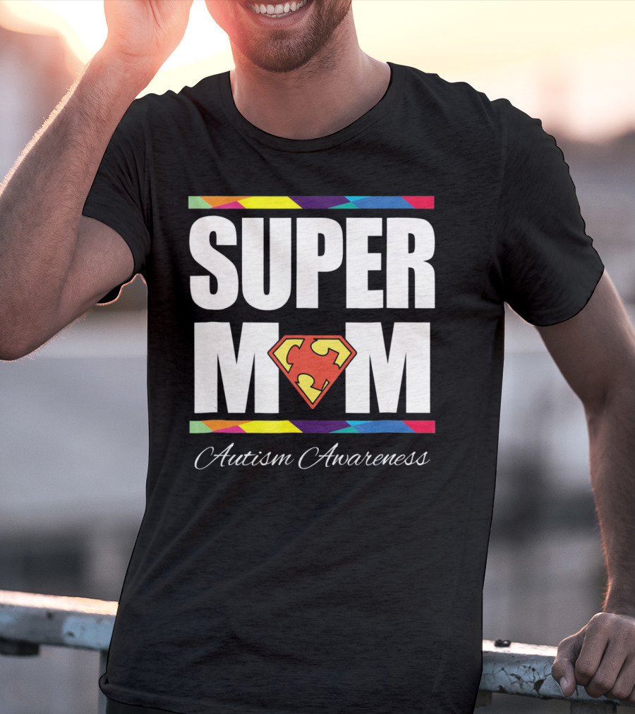 Super Mom Autism Awareness Iconic T-Shirt