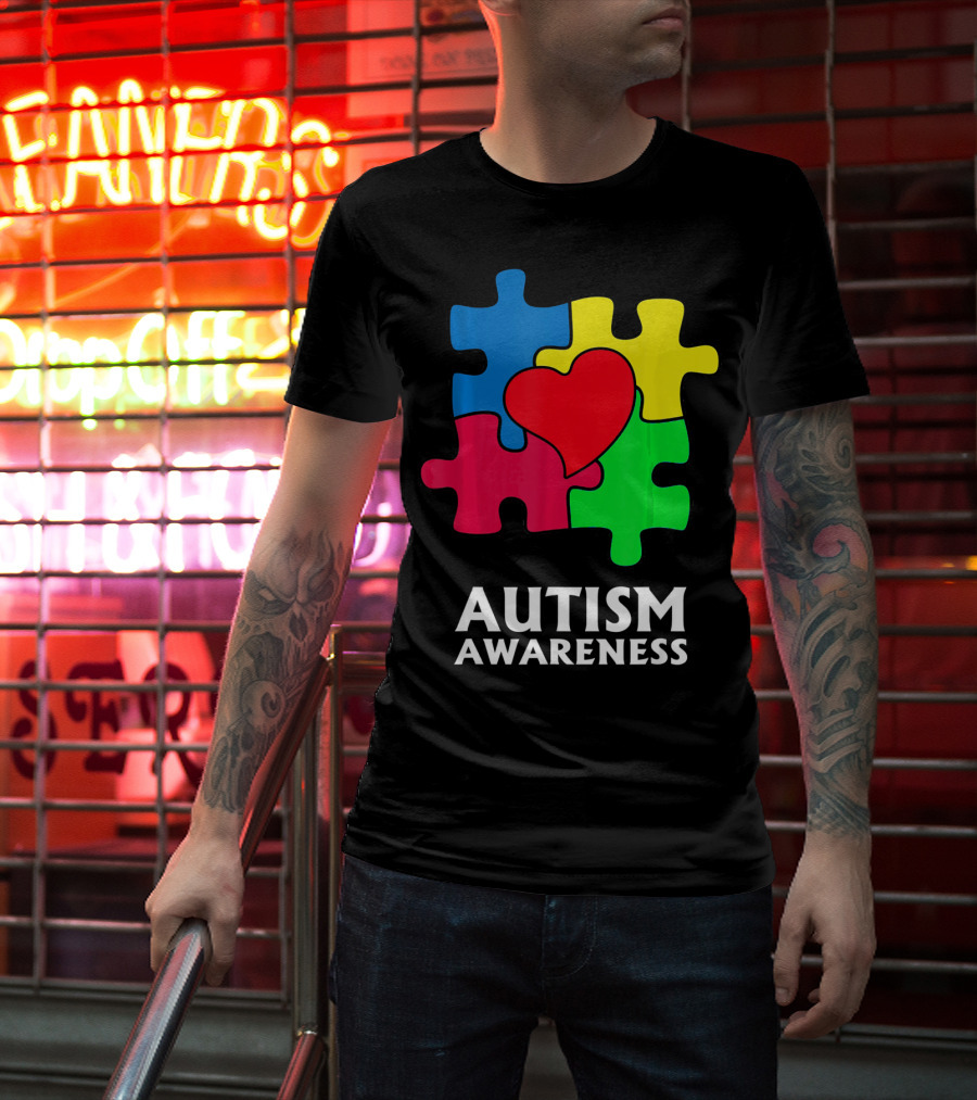 Autism Awareness Puzzle Heart Perfect Au T-Shirt