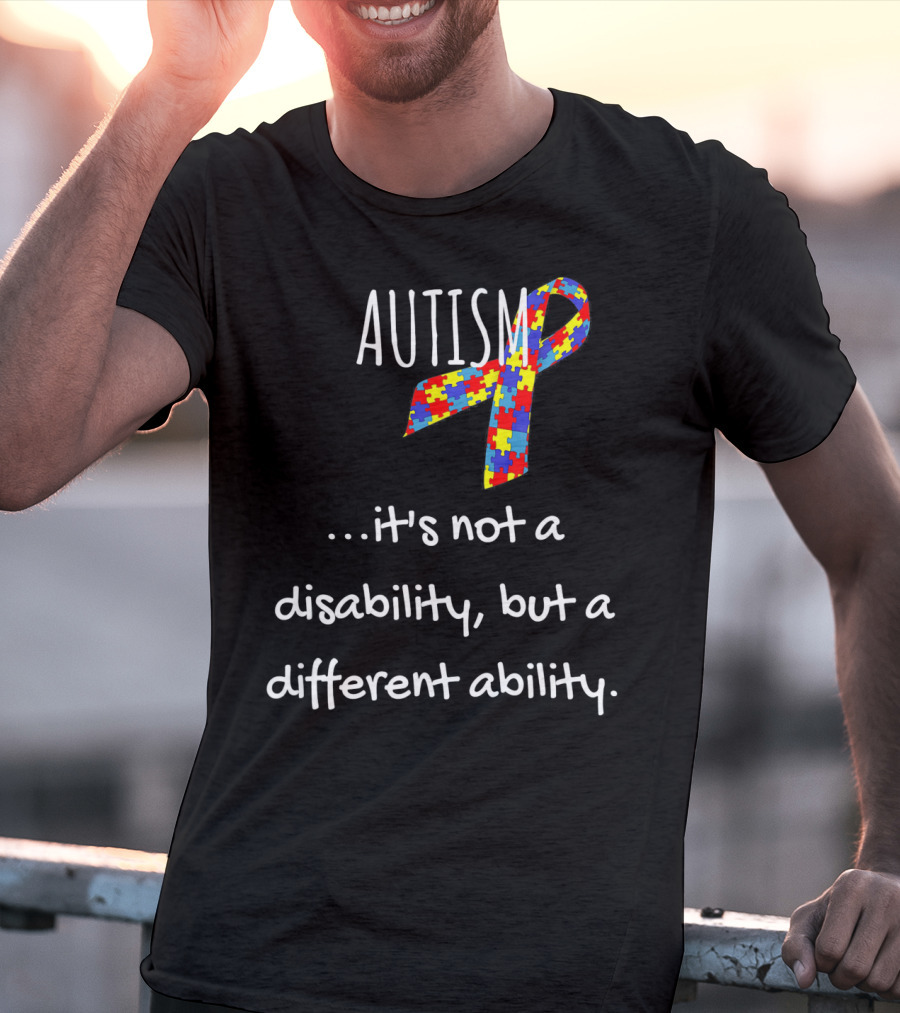 Autism Awareness It's Not A Disability But A Different Ability Puzzle T-Shirt