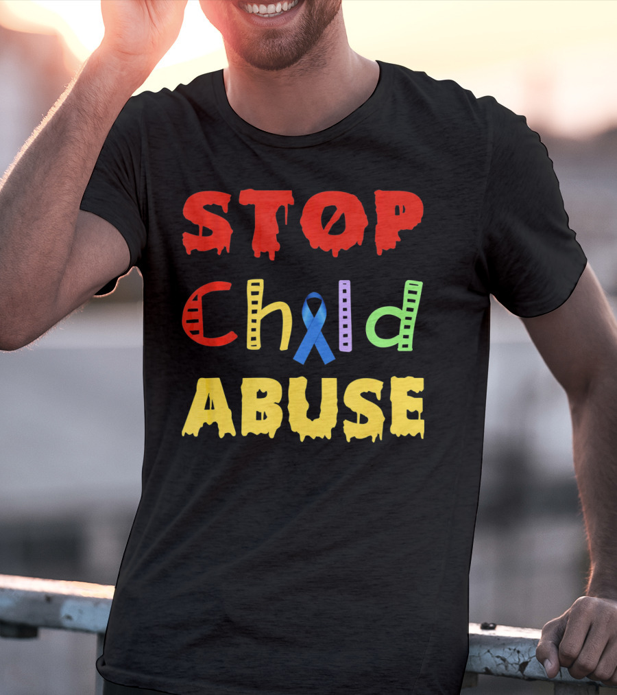 STOP Child Abuse Awareness Blue T-Shirt