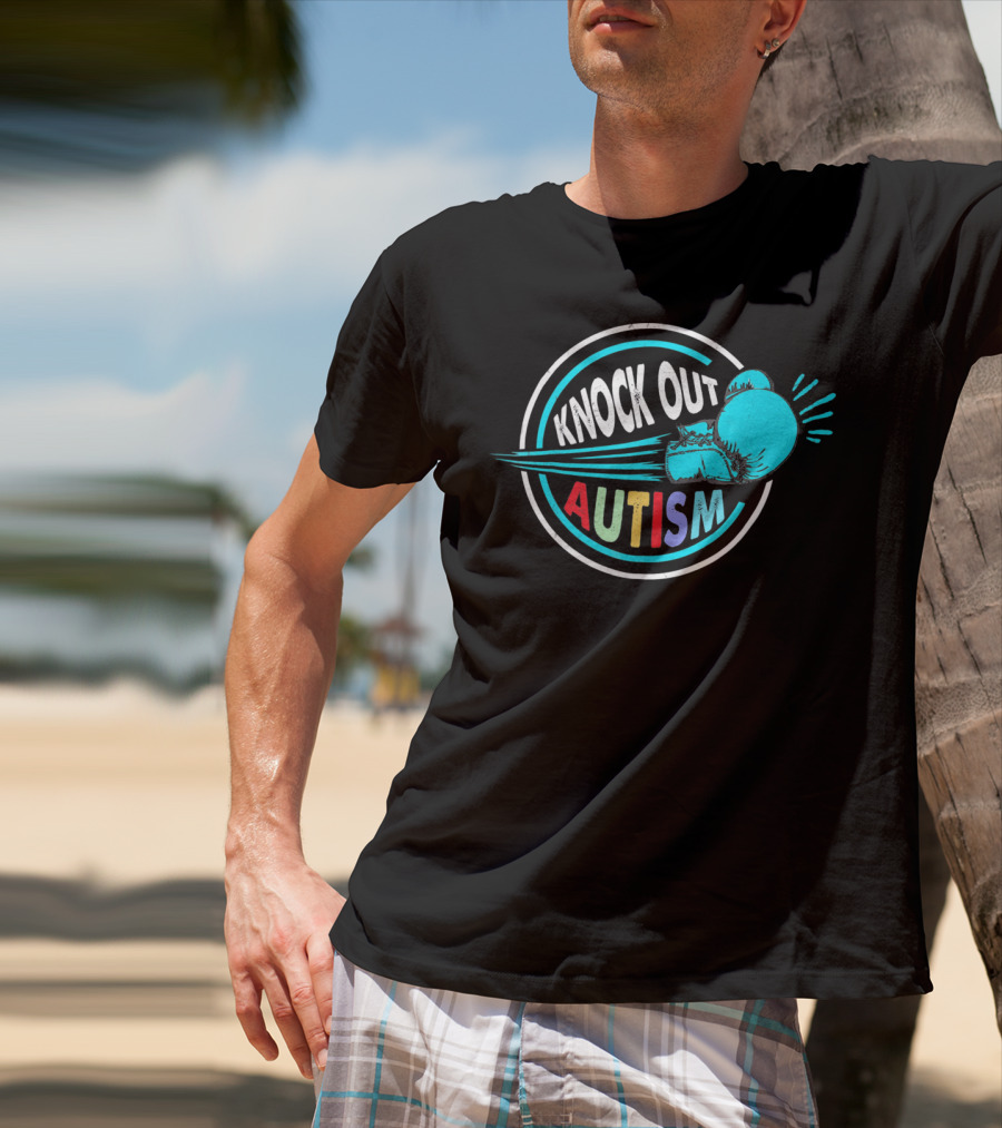 Knock Out Autism Boxing Awareness T-Shirt
