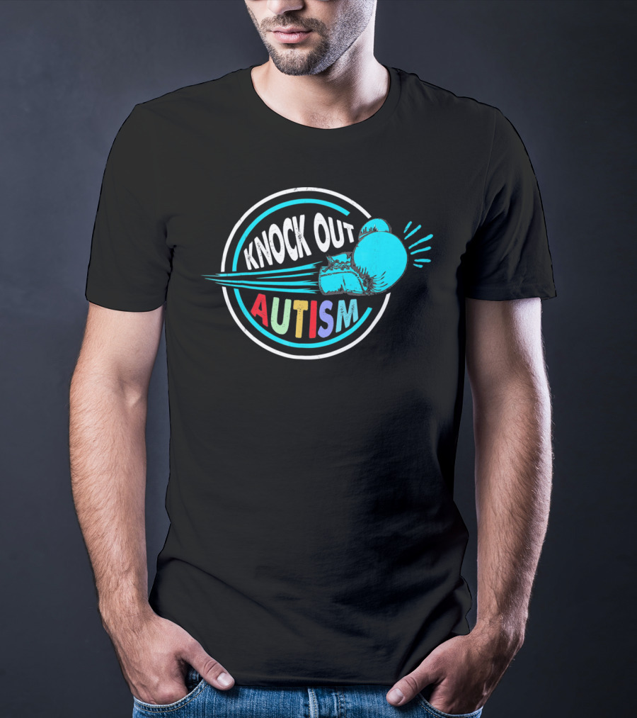 Knock Out Autism Boxing Awareness T-Shirt