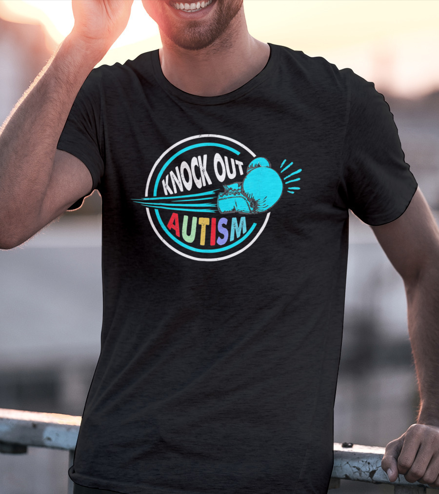 Knock Out Autism Boxing Awareness T-Shirt