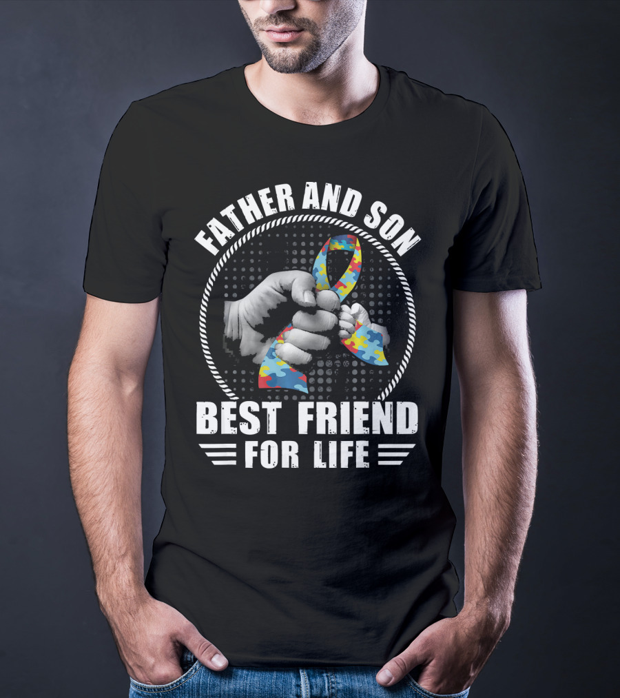 Father And Son Best Friend For Life Autism Awareness T-Shirt