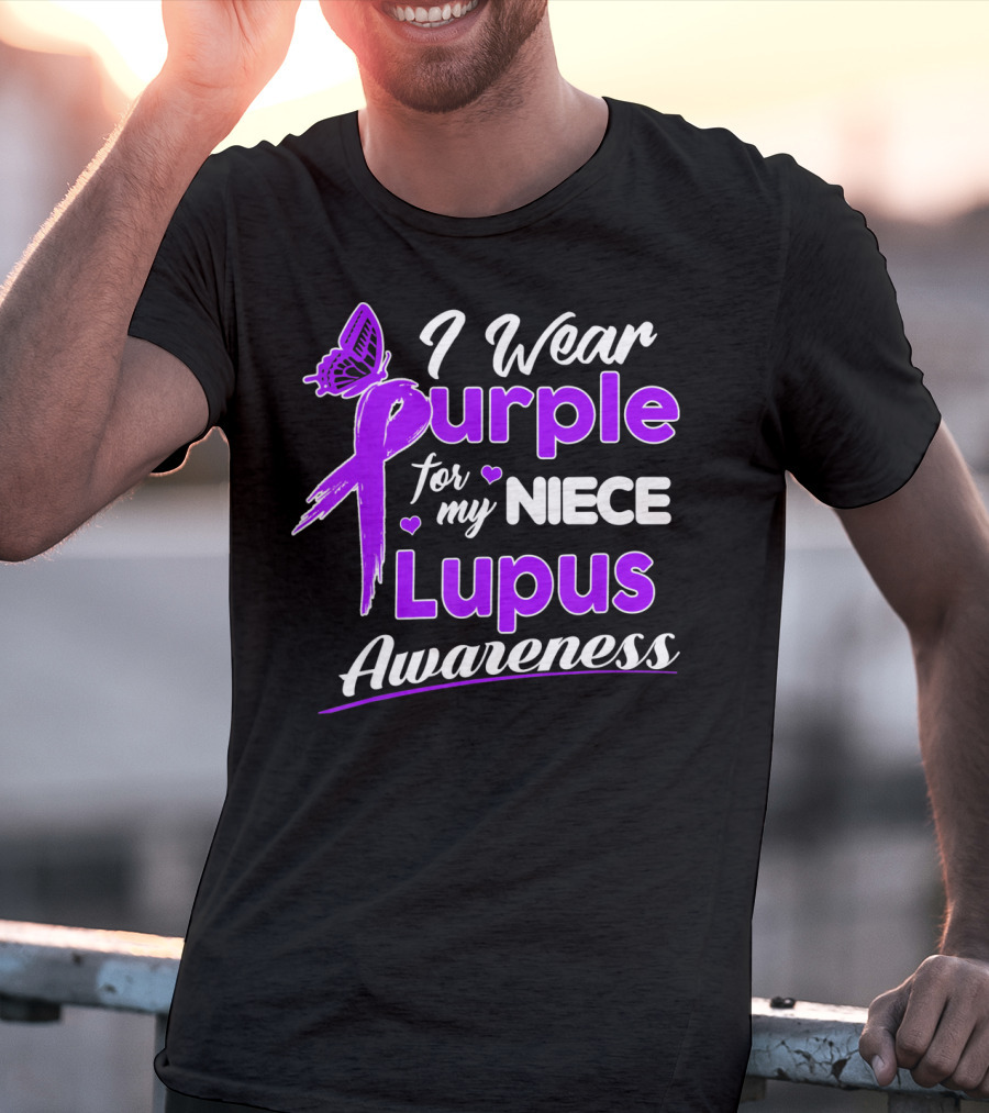I Wear Purple For My Niece Lupus Awareness T-Shirt