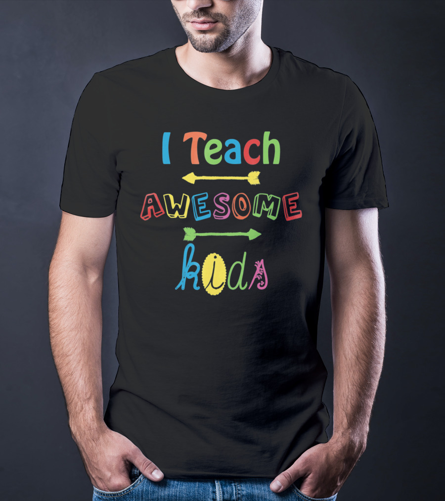 I Teach Awesome Kids Autism Awareness T-Shirt
