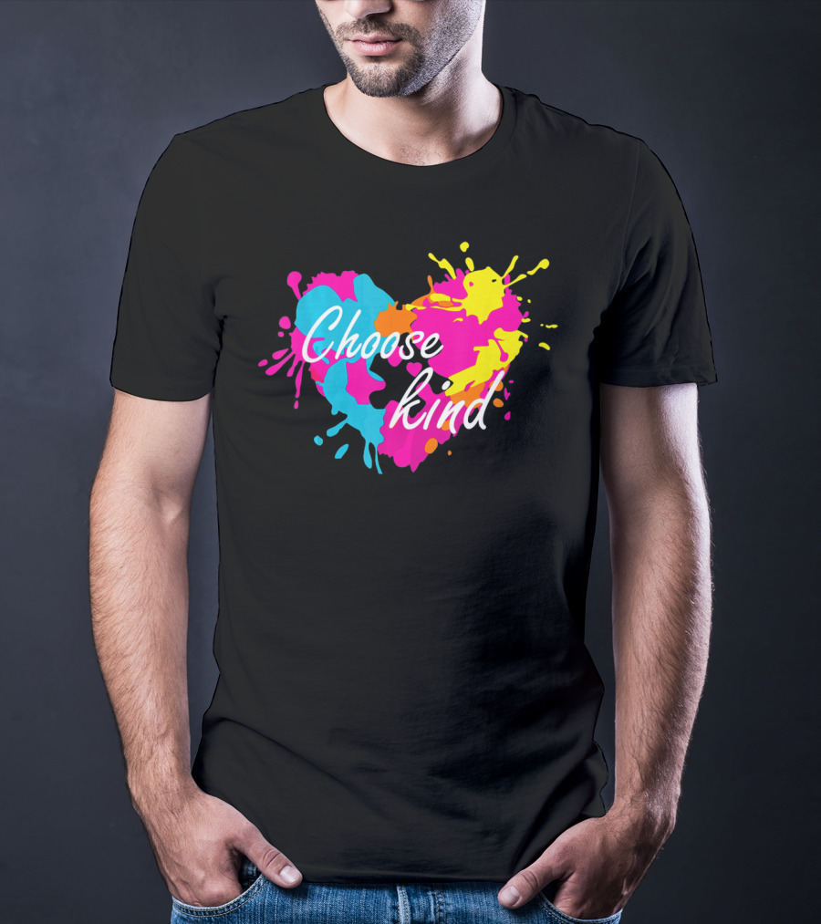 Choose Kind Colorful Heart Autism Awareness T-Shirt