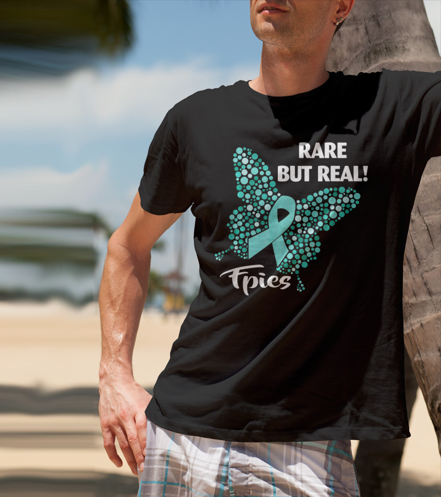 Rare But Real FPIES Awareness Ribbon Butterfly T-Shirt