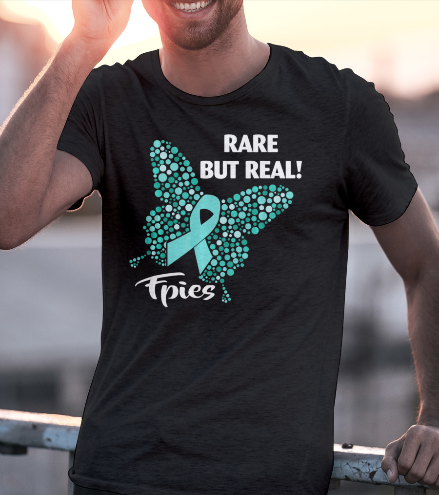 Rare But Real FPIES Awareness Ribbon Butterfly T-Shirt
