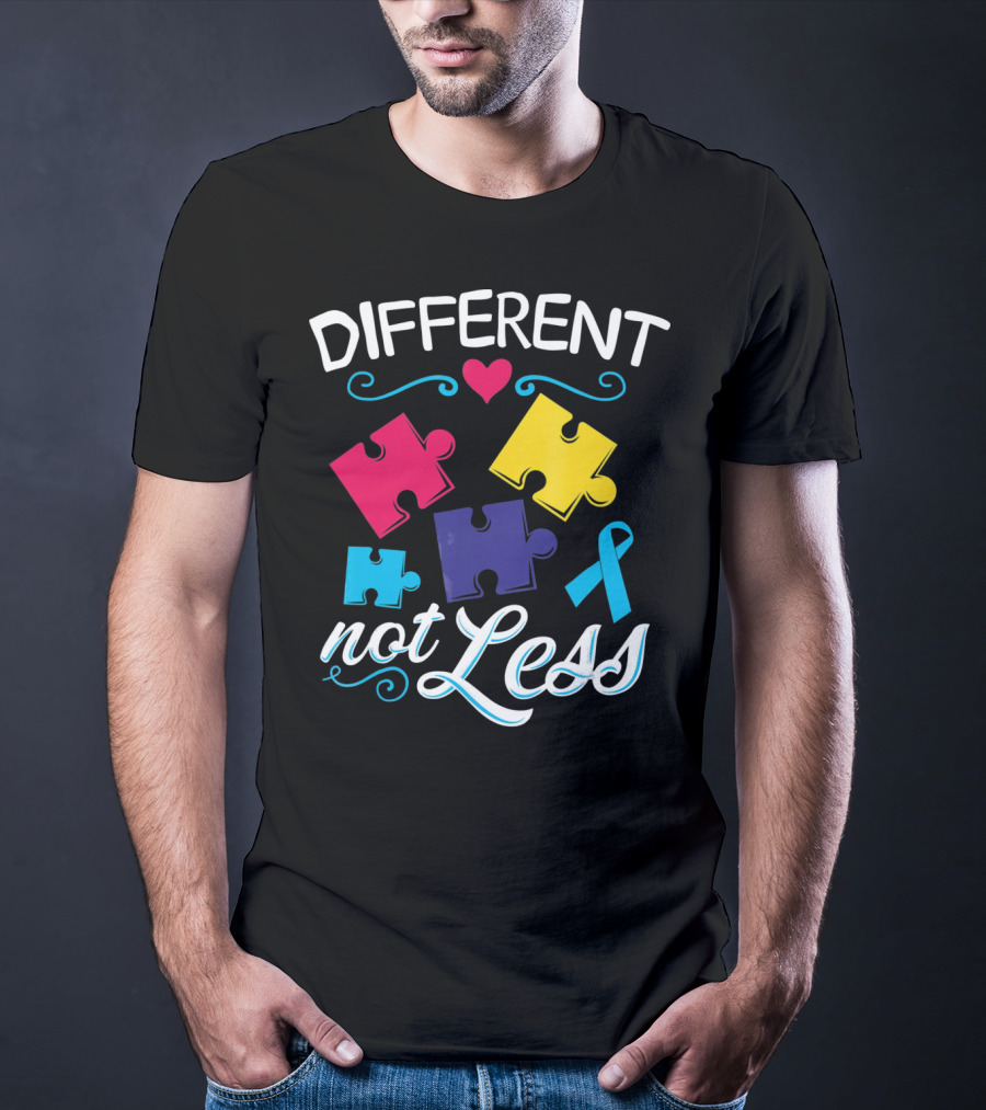 Different Not Less Autism Awareness Puzzle T-Shirt