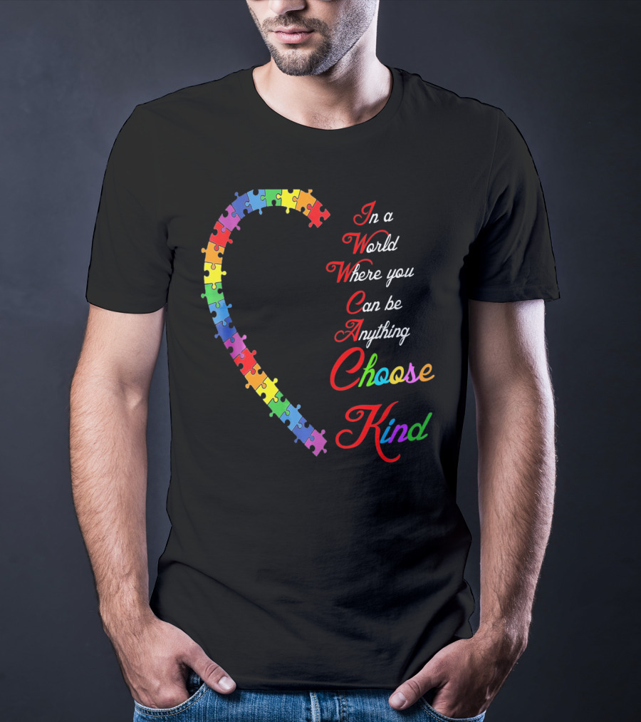 Choose Kind Autism Awareness Puzzle Heart T-Shirt