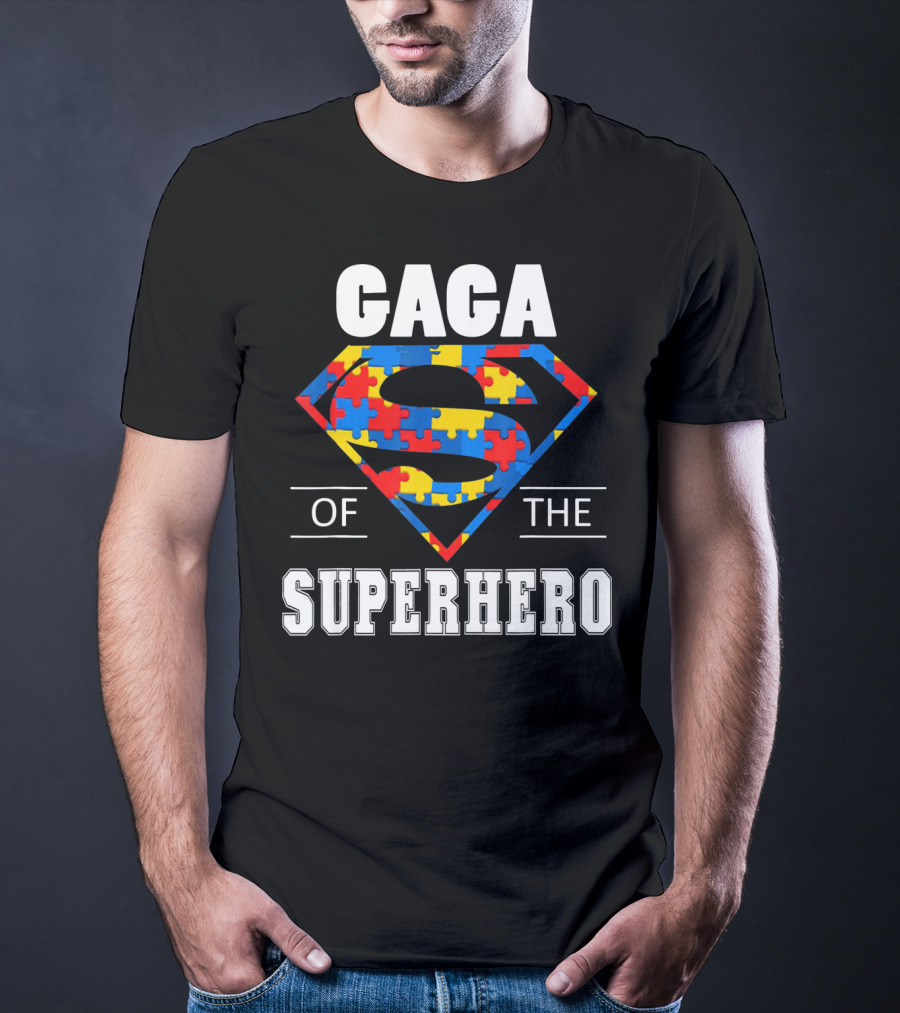 Gaga Superhero Autism Awareness Day T-Shirt
