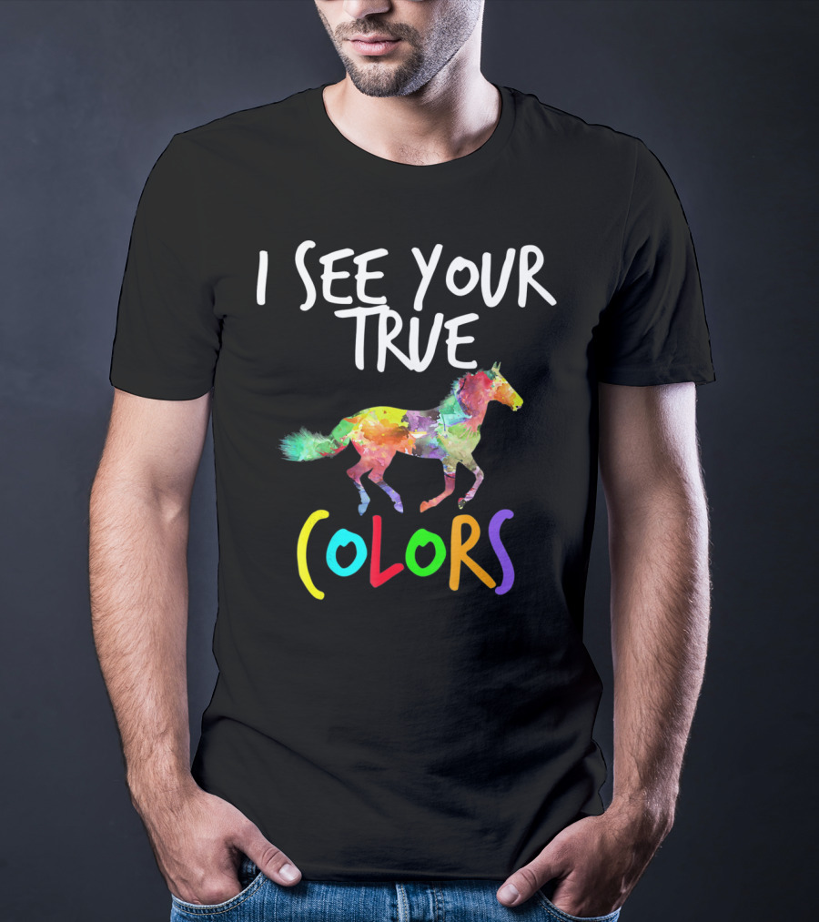 I See Your True Colors Autism Awareness Horse T-Shirt