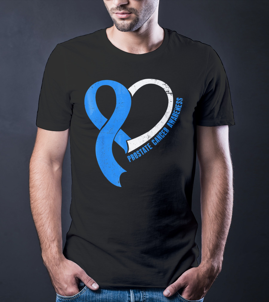 Prostate Cancer Awareness Heart T-Shirt