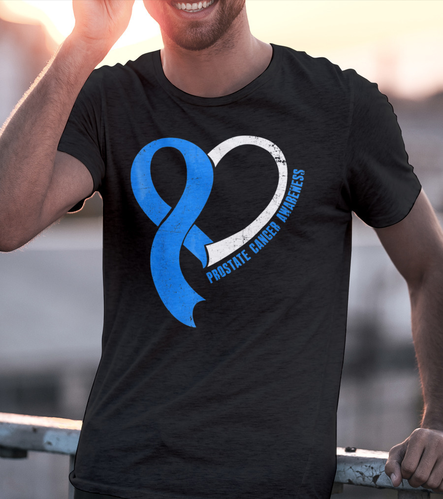 Prostate Cancer Awareness Heart T-Shirt